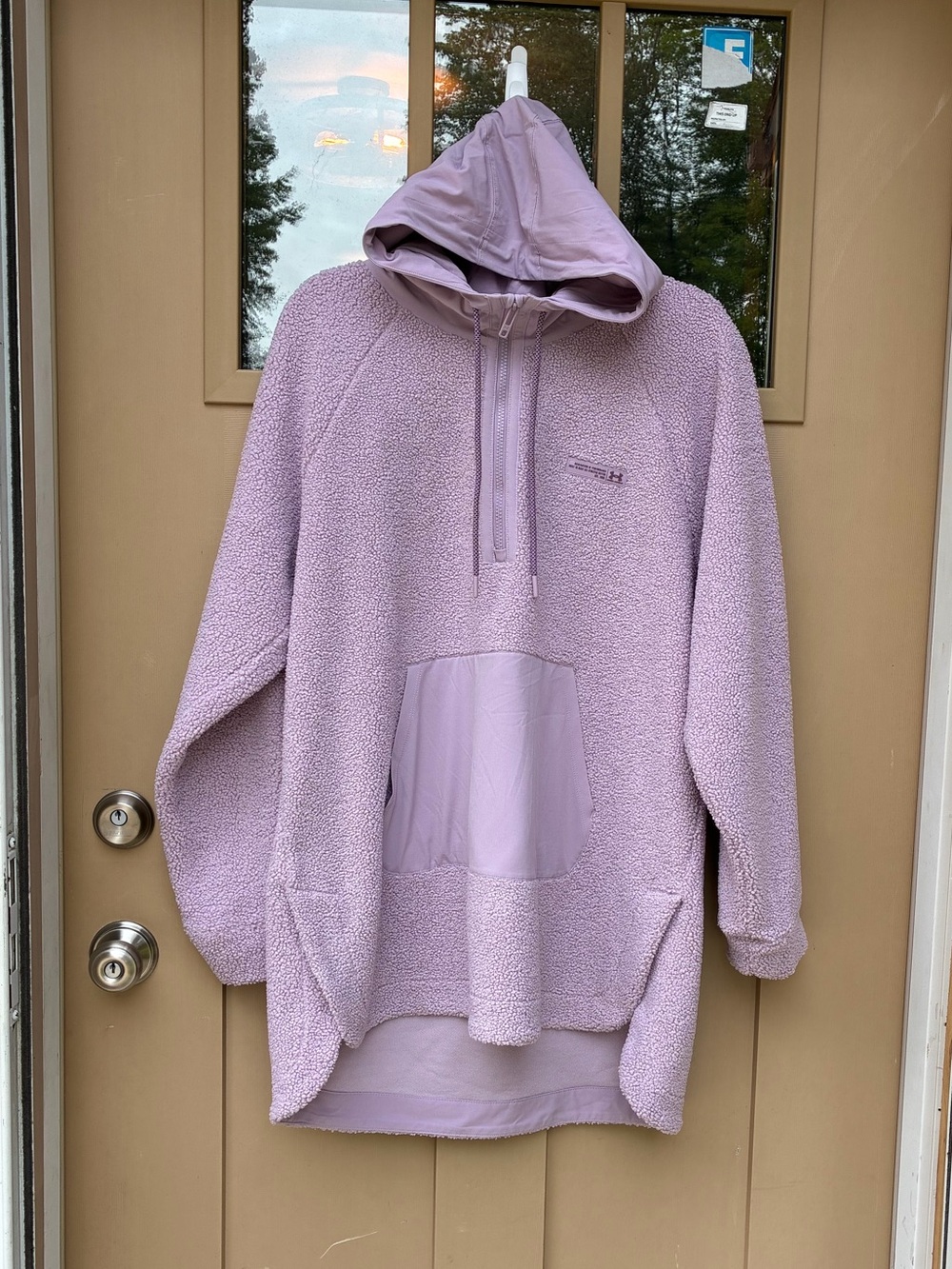 Under Armour Lavender Sherpa Hoodie Pullover Thick Women's XL